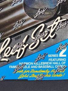 lot 209 image: New Old Stock 1991 Leaf Baseball Box Containing (36) Packs