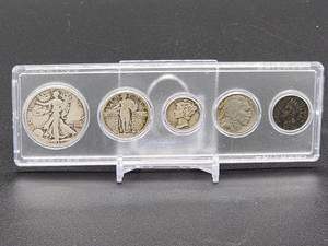 lot 180 image: (5) Vintage United States Coins