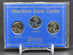 lot 42 image: United States Wartime Steel Penny Set