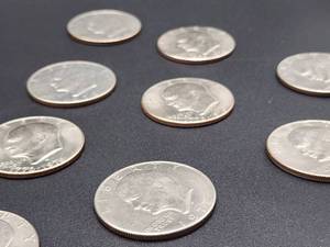 lot 65 image: (10) Assorted U.S. Eisenhauer Dollar Coins