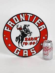 lot 387 image: Frontier Gas Metal Sign