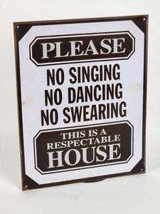 lot 299 image: Metal Mancave  Garage Sign