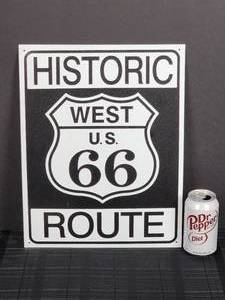 lot 33 image: Route 66 Man Cave Metal Sign