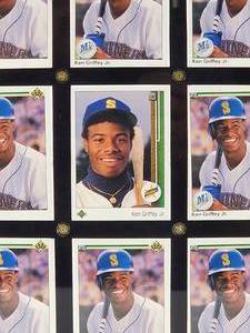 lot 332 image: 1989 Upper Deck Baseball Ken Griffey Jr Rookie Card #1 & (8) 2nd Year Cards