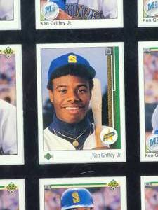 lot 273 image: 1989 Upper Deck Baseball Ken Griffey Jr Rookie Card #1 & (8) 2nd Year Cards