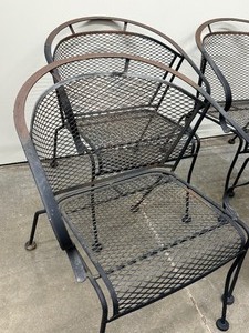 lot 348 image: Set of Four Vintage Metal Patio Chairs