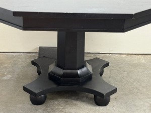 lot 347 image: Vintage Black Octagon Wooden Table