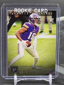 lot 184 image: (3) Minnesota Vikings WR Justin Jefferson Rookie Cards
