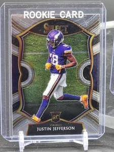 lot 192 image: (3) Minnesota Vikings WR Justin Jefferson Rookie Cards