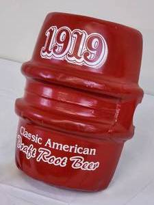 lot 331 image: 1919 Root Beer Half Keg Wall Decor