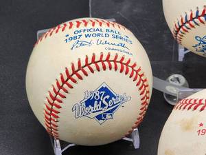 lot 243 image: (4) Assorted Major League Official Baseballs