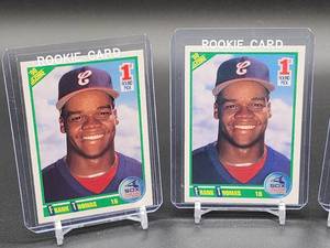lot 383 image: (3) 1990 Chicago White Sox HOF Great Frank Thomas Rookie Cards