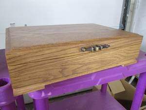 Oak felt-lined Silverware storage