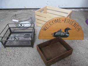 Wood Slatted storage box