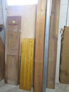 Lot of assorted wood doors