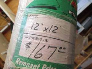 12ft  12ft Roll of linoleum flooring