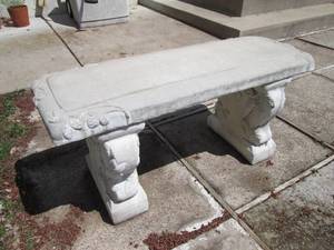 Very Heavy outdoor cement bench