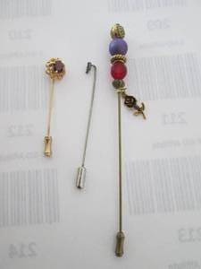 6 Hat Pin with Rose Charm