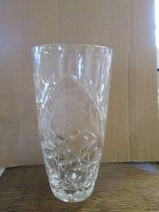 Crystal Etched Glass Vase