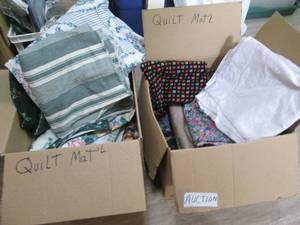 2 Boxes of Assorted Quilting Material