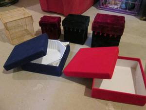 Assorted Velvet Covered Boxes...