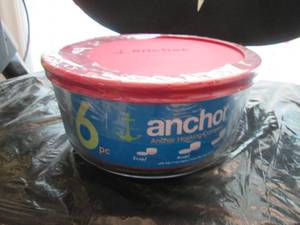 6pc Anchor Glass Storage Containers.
