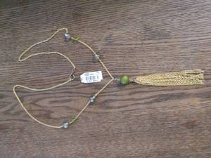 34 Semi-Precious Stones Tassel Necklace