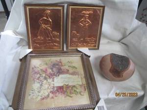 Framed Copper decor, wall art plus