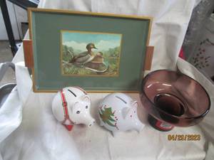Painted Mallard and nature scene