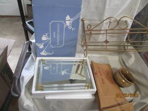 Mirrored Glass Vanity tray, plus