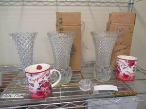 Cut glass decor with Stained glass tray