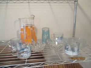 Vintage Decorative glass pitcher, plus