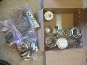 glass Canning jars, lids and supplies