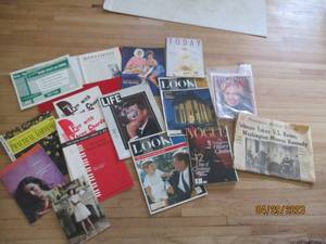 Vintage magazines featuring John F. Kennedy
