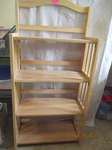 Wood 4-tier bakers rack storage shelf