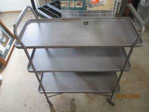 3-Tier narrow metal serving cart