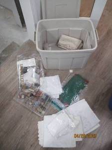 table coverings, fabrics and sewing notions