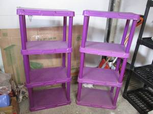 plastic 4-tier storage shelves