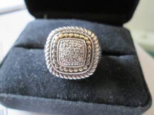White gold chubby banded ring