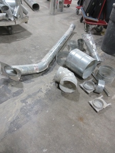lot 232 image: SPIRAL MFG. ASSORTED DUST COLLECTION TUBING AND FITTINGS