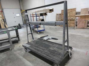 lot 250 image: A FRAME TRANSPORT CART FOR GLASS