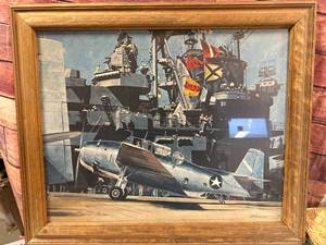 lot 36 image: WWII Avenger Torpedo Bomber 19x23 Inches