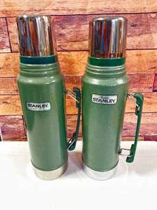 lot 62 image: Lot of 2 Stanley Alladin Thermos