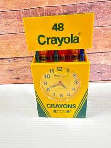 lot 72 image: Crayola 48 Crayons Amitron Quartz Binny & Smith Clock