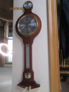 lot 104 image: Wall hung Wood framed Jason Thermom...