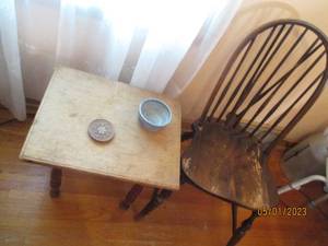 lot 136 image: Vintage Wood Spindle back chair and...