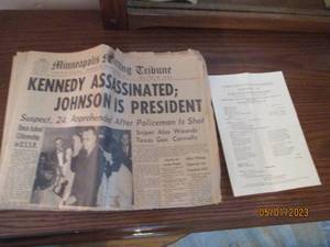 lot 147 image: Saturday, November 23, 1963 Minneap...