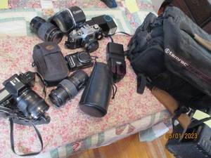 lot 151 image: Canon AE-1 35mm camera, Canon EOS 6...