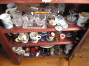 lot 185 image: (3) Shelves of Vintage and depressi...