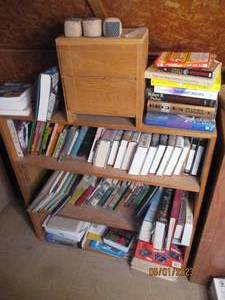 lot 232 image: Solid Wood bookcase with adjustable...